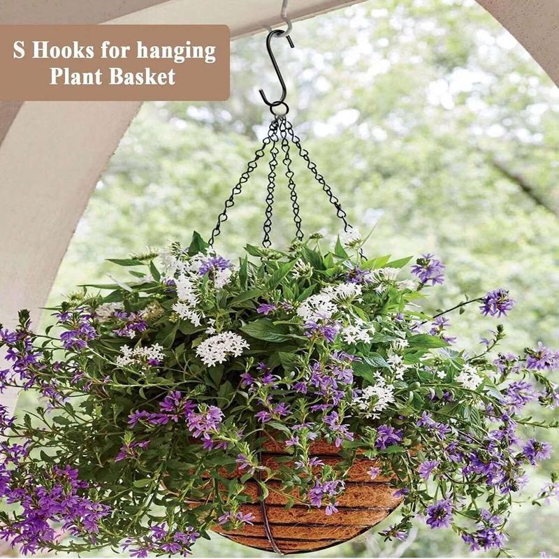 Heavy Duty S Shaped Hook, 10pcs set Durable Iron Hook, Multifunctional Hook for Hanging Pans Pots Plants Bags Towels, Home Organizer