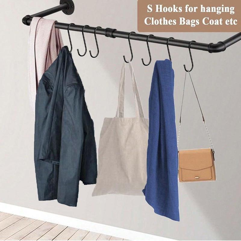 Heavy Duty S Shaped Hook, 10pcs set Durable Iron Hook, Multifunctional Hook for Hanging Pans Pots Plants Bags Towels, Home Organizer