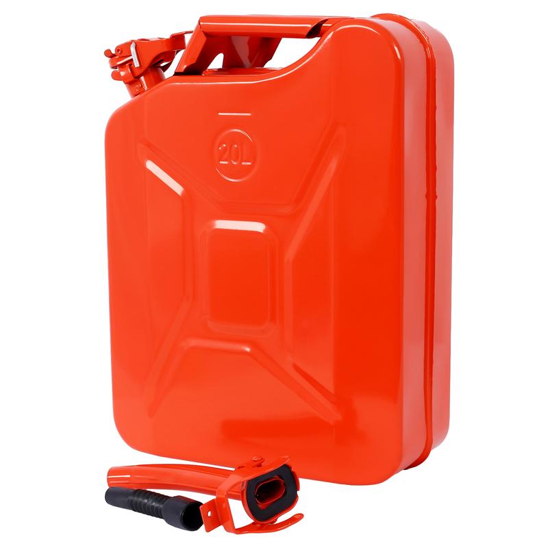 20 Liter 5 Gallon Fuel Can with Flexible Spout Portable Steel Fuel Tank for Gasoline Cars Trucks Equipment Fuel Storage Efficient Durable and Easy to Use Fuel Can for Safe Transportation