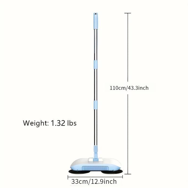 Hand Push Automatic Broom, 1 Count Household Sweeping Machine, Multifunctional Floor Cleaning Tool for Home Living Room Bedroom, Kitchen, Household Cleaning Supplies