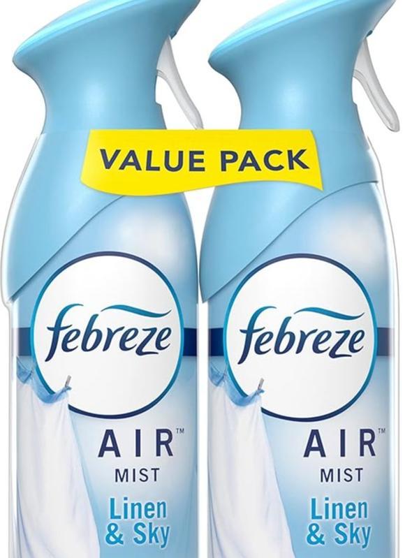 Febreze Linen & Sky Scented Air Freshener Spray, 8.8 Oz (2 Count)