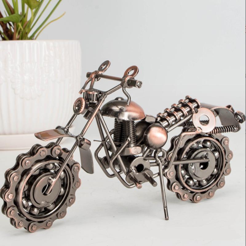 Motorcycle Design Ornament, Creative Iron Car Ornament, Desktop Decoration for Home Office, Gift for Friends