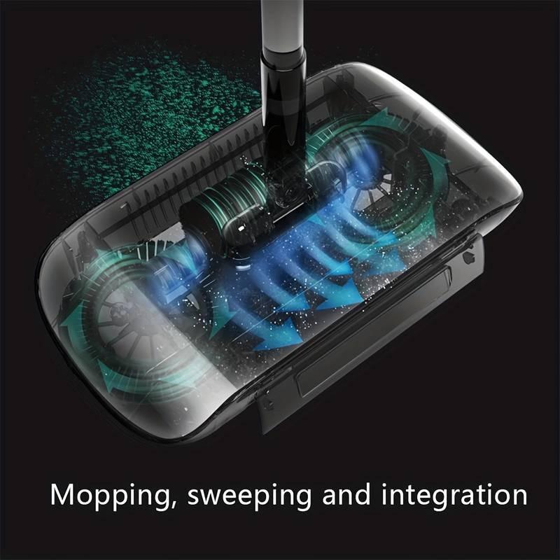 Hand Push Automatic Broom, 1 Count Household Sweeping Machine, Multifunctional Floor Cleaning Tool for Home Living Room Bedroom, Kitchen, Household Cleaning Supplies