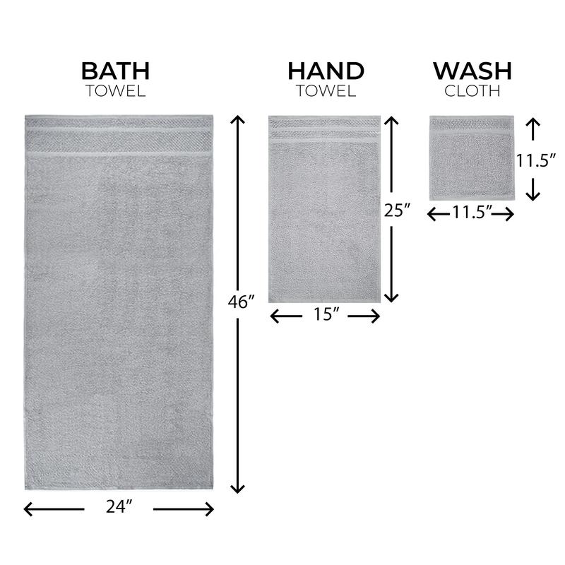 Mainstays 10 Piece Towel Set with Upgraded Softness & Durability, Grey No Brand Bath Cotton