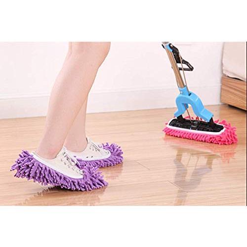 Mop Slippers Shoes 5 Pairs - Microfiber Cleaning House Mop Slippers Floor Cleaning Tools Shoe Cover Soft Washable Reusable Microfiber Foot Socks Floor Cleaning Tools Shoe Cover