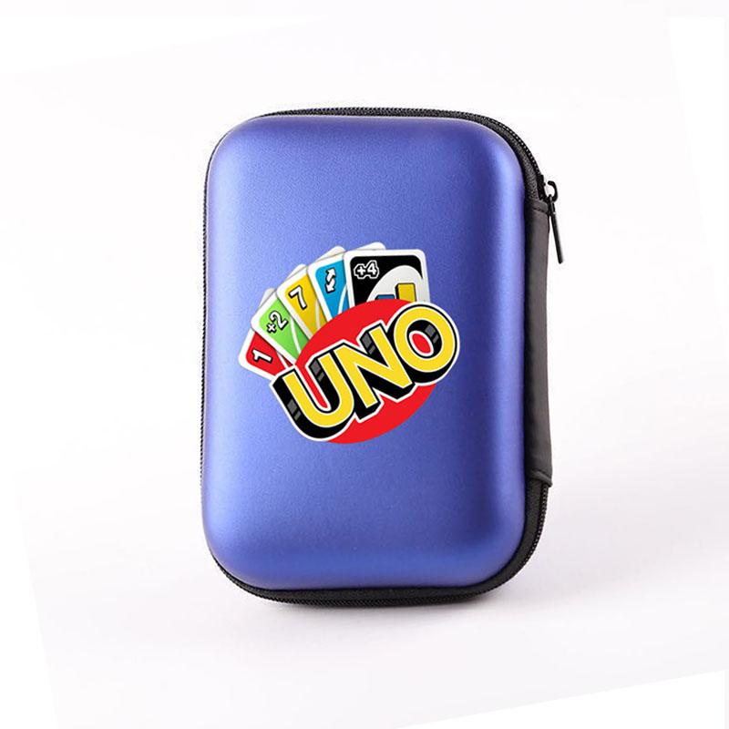 UNO Playing Cards Travel Zipper Carry Hard Case Board Game Cards Storage Package For Kids Fan Entertainment Card Holder Mini Bag