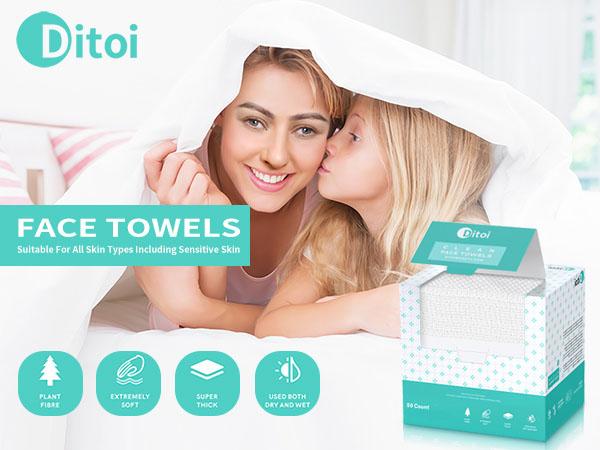 Ditoi Disposable Face Towels Facial Cloths for Sensitive Skin Household Plant