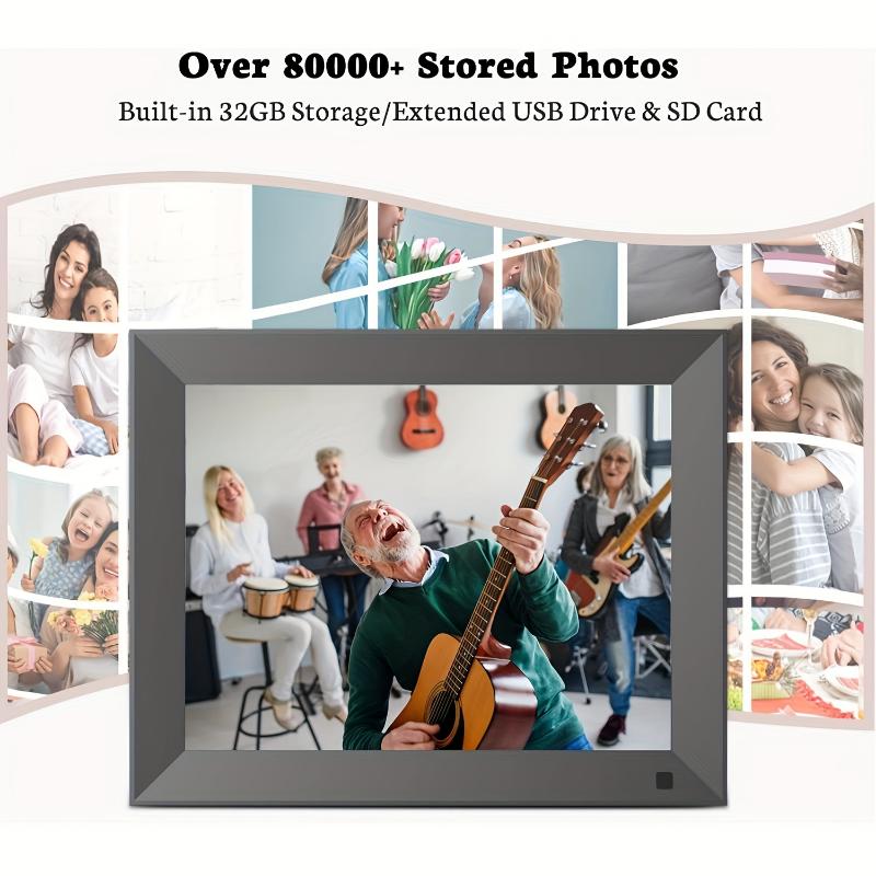 15-Inch HD Digital Photo Frame with Touch Screen, Auto Rotation, Wall Mount Option - Instant Cloud Sharing for Photos & Videos, Perfect Gift for Family & Friends, Ideal for Home Decor