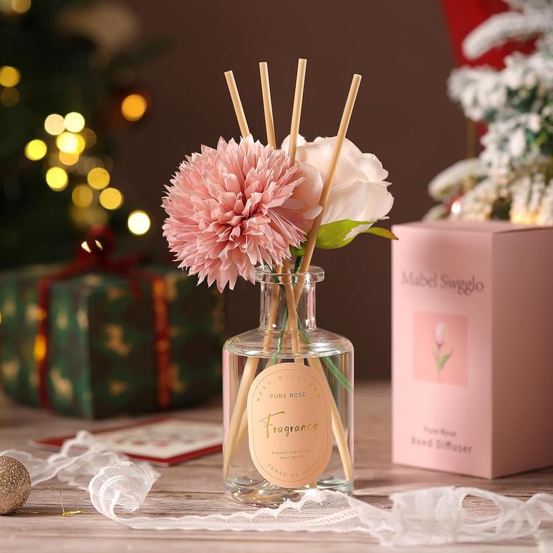 Christmas Gifts for Women Mom and Best Friends,Birthdays Gift Baskets for Women,Includes Scented Candle Reed Diffuser Fuzzy Socks Snow Globe Decor Flowers & More Mabel Swgglo