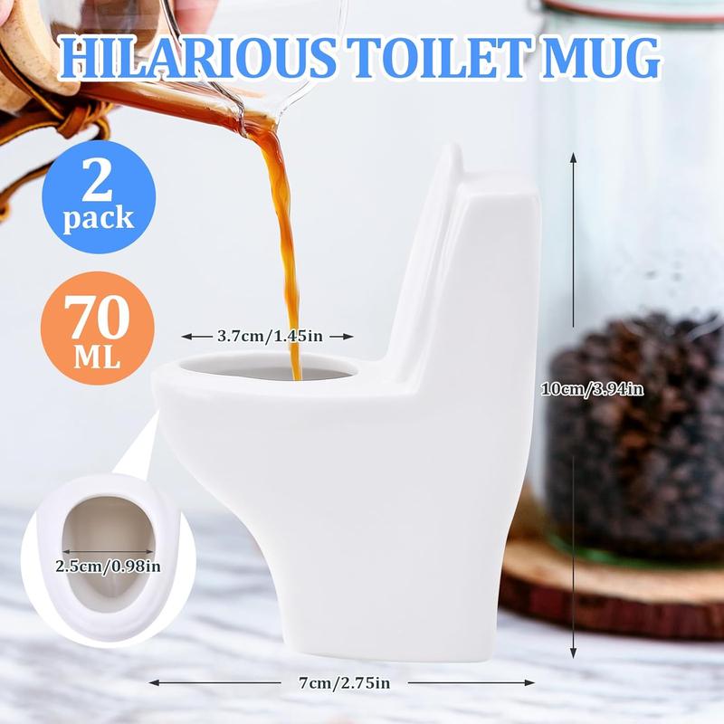 Christmas Gifts for Men Dad White Elephant Gifts for Adults Mens Gifts Dad Gifts Birthday Funny Gag Gifts for Men Christmas Stocking Stuffers for Adults Novelty Toilet Shot Glasses Set of 2