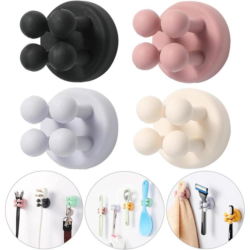 Good Grips Razor Hldr, 4Pcs Adhesive Silicone Toothbrush Hldr, Wall Mt. Mirror, Hanging Tkl, Waterproof Hook, Bth Kit LR Off Org. Guy Organiser Pad Room