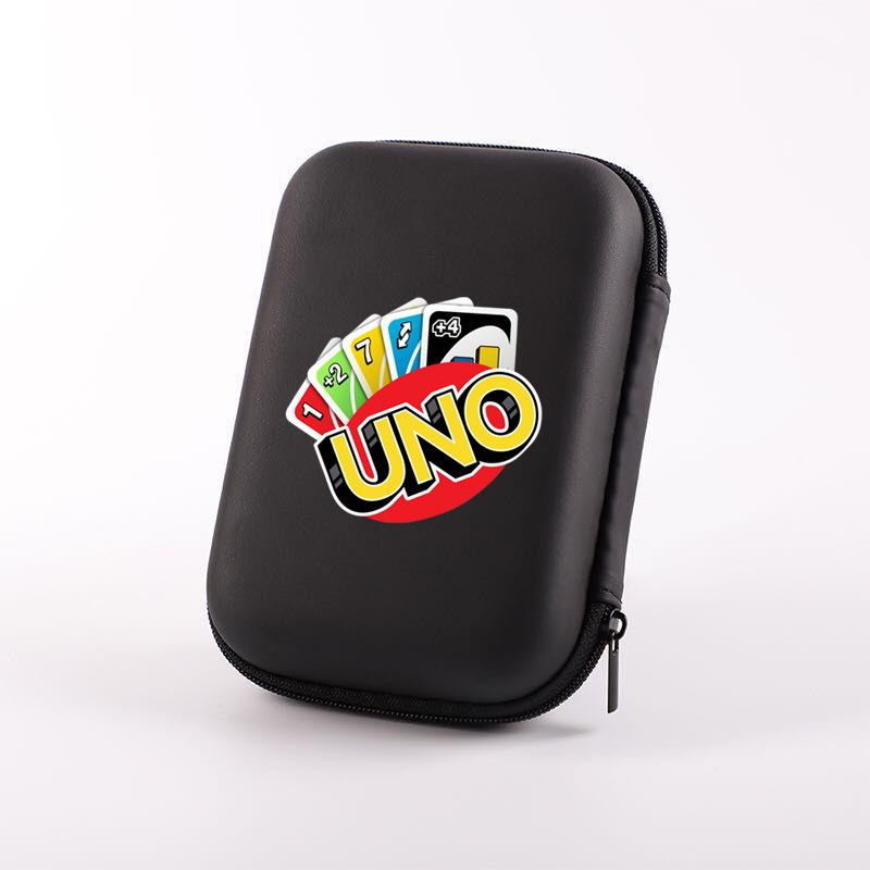 UNO Playing Cards Travel Zipper Carry Hard Case Board Game Cards Storage Package For Kids Fan Entertainment Card Holder Mini Bag