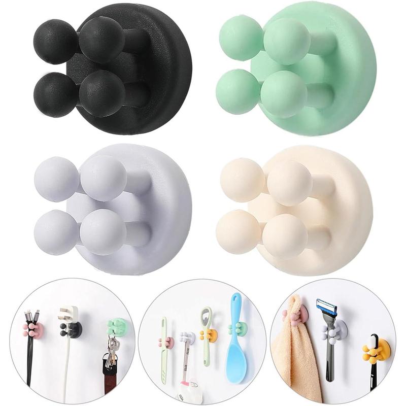 Good Grips Razor Hldr, 4Pcs Adhesive Silicone Toothbrush Hldr, Wall Mt. Mirror, Hanging Tkl, Waterproof Hook, Bth Kit LR Off Org. Guy Organiser Pad Room