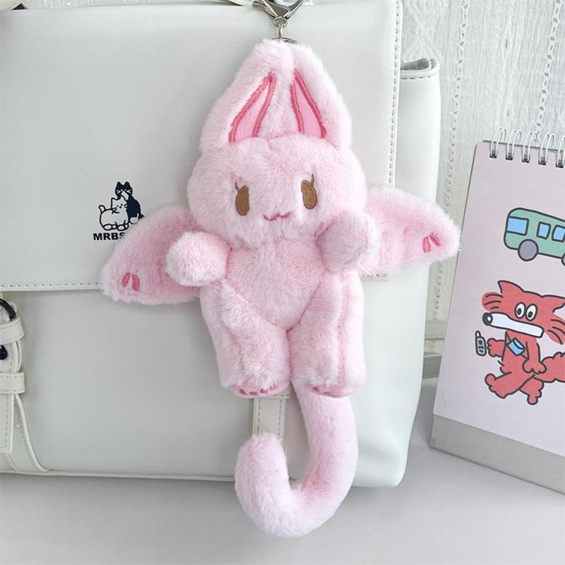 Cute Bat & Rabbit Design Pendant, 1 Count Cartoon Plush Hanging Ornament, Creative Hanging Decor for Home & Office, Summer Gift Ideas