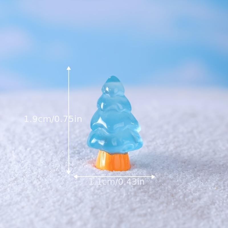 Random Color Luminous Mini Christmas Tree Resin Ornament, 30 50pcs Cute Glow in The Dark Miniature Tree Decoration, Fish Tank Decoration, Pet Supplies