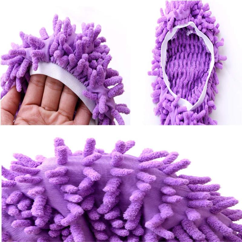 Mop Slippers Shoes 5 Pairs - Microfiber Cleaning House Mop Slippers Floor Cleaning Tools Shoe Cover Soft Washable Reusable Microfiber Foot Socks Floor Cleaning Tools Shoe Cover