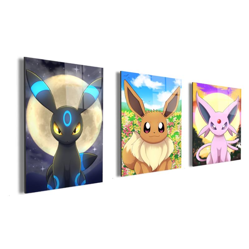 Pokemon Acrylic Canvas Plexi Glass Wall Art Poster 24x18in Decor Adventure