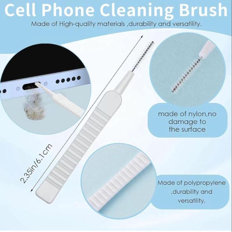 10pcs Mini Mobile Phone Cleaning Brush, Mobile Phone Charging Port Dust Plug For iPhone Port Cleaner Kit, Computer Keyboard Cleaner Tool Cleaner Brush