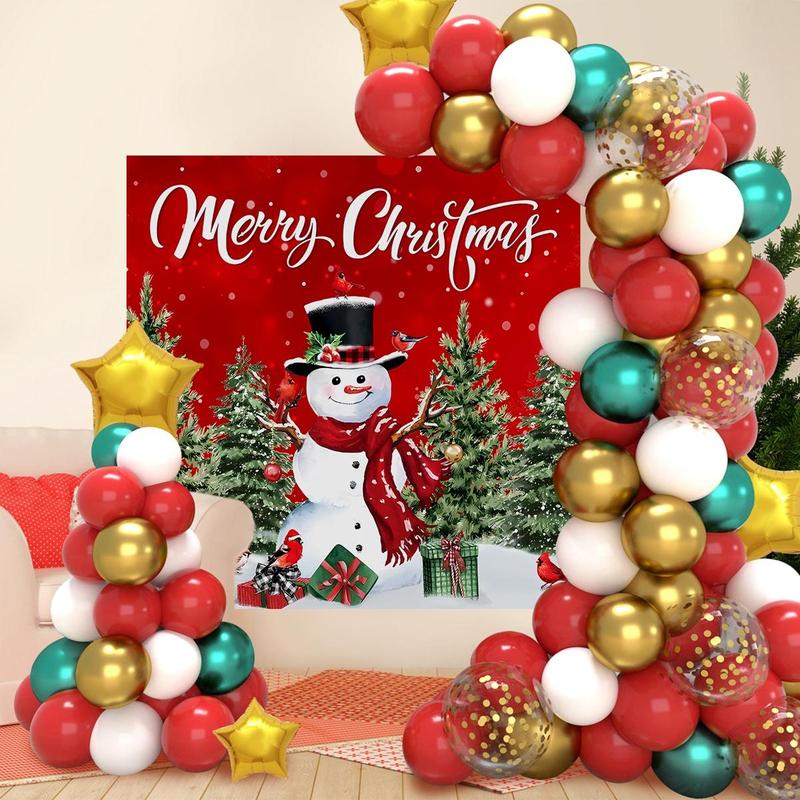 Christmas Balloon Arch Kit, 1 Set Merry Christmas Balloon Garland Arch Background Kit, Festive & Party Supplies for Home Party Decoration