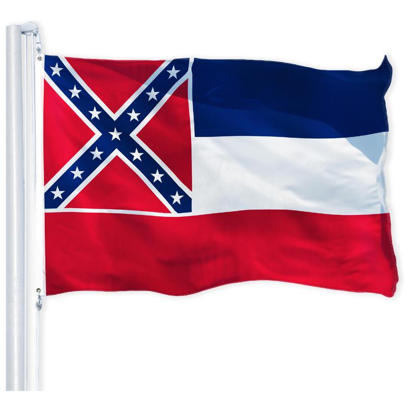 G128 Mississippi State Flag 150D Quality Polyester 3x5 ft Printed Brass Grommets Flag