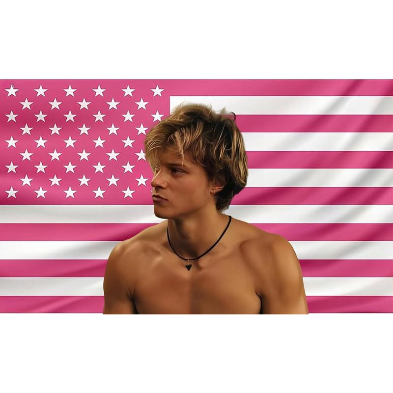 Art tapestry JJ wall tapestry pink american flag poster for college dorm cave bedroom living room office party decoration merch maybank fan gift