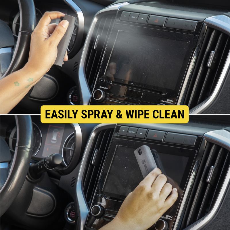 Scosche 2-in-1 Screen Cleaner - 2-in-1 Screen Cleaning Portable Mister with Microfiber Bottle Wiper