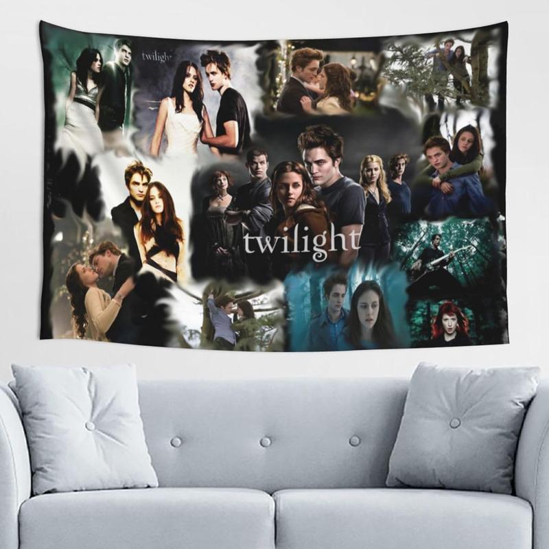 IFENGLb Tapestry The Twilight Movie Sagas Collage Tapestry Wall Hanging Art Tapestry for Indoor Outdoor College Dorm Bedroom Home Room Decor 60