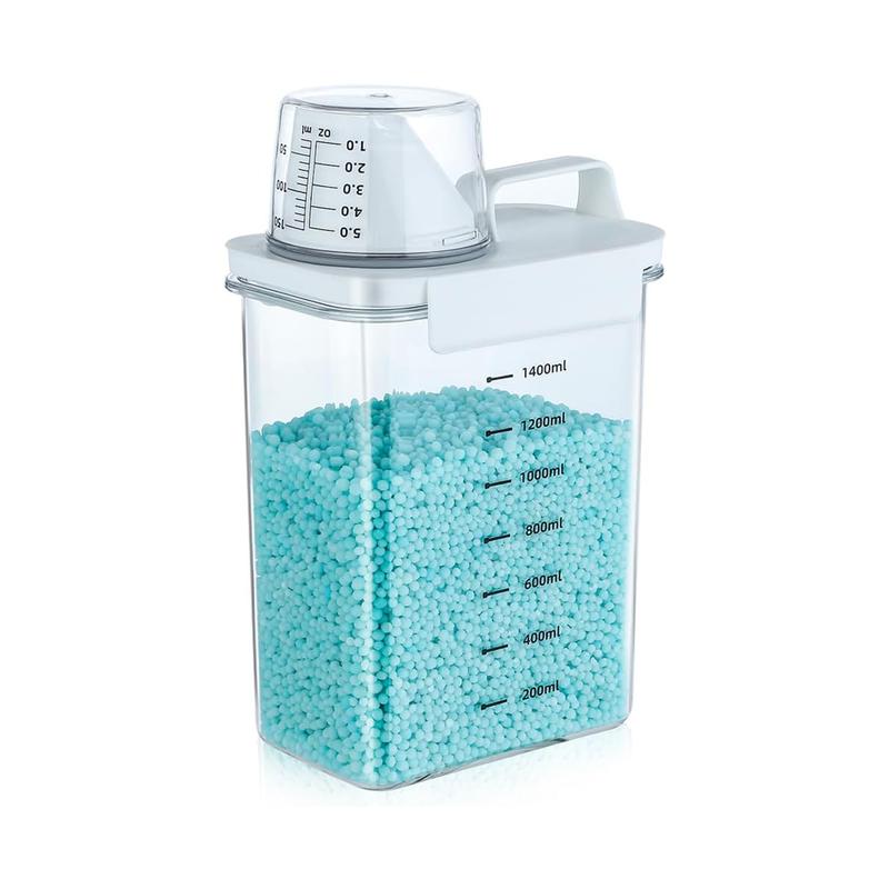 Laundry Scent Booster Beads Dispenser for Laundry Room Organization and Storage, 61 oz Laundry Detergent Container Suitable for Beads, Washing Powder Bottles Organiser Tin Canister