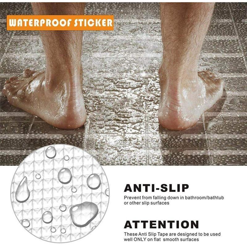 24PCs Bath Tub Shower Stickers Anti Slip Grip Strips Non-Slip Safety Floor Tread