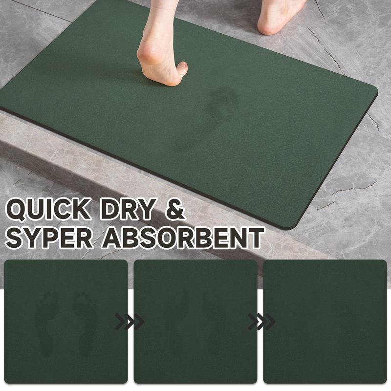 Bathroom Mat Set, 2 Counts set Non-slip Absorbent Bath Mat, Quick Drying Bathroom Mat, Kitchen Floor Mat, Bathroom Accessories