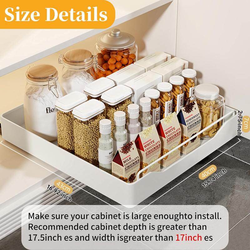 「12h to ship」Pull out Cabinet Organizer Fixed with Adhesive Nano Film, Heavy Duty Expandable Slide Out Pantry Shelves Drawer Storage Boxes, Pull Out Drawer for  Upgrade Kitchen, Pantry, Home,Birthday Gift Ideas Election,Farmhouse Summer 2024 pill   rack