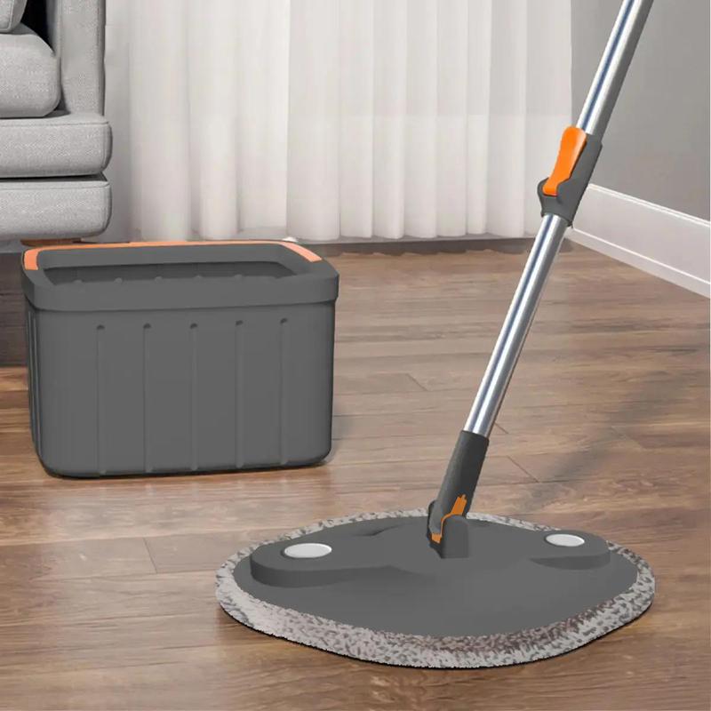 Mop & Bucket Set, 2 Counts set Including 1 Count Rotatable Mop and 1 Count Bucket, Portable Household Floor Mop, Home Care Supplies, Household Essentials