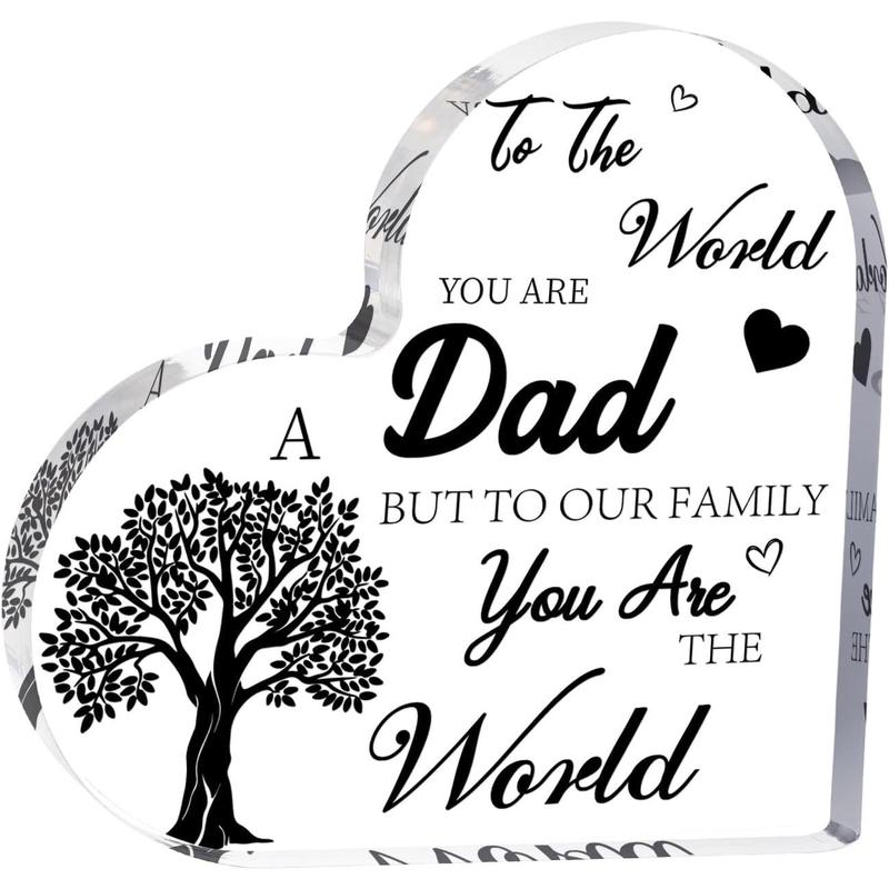 Gifts for Dads Birthday, Dad Gifts from Daughter Son,  Heart Plaque Dad Birthday Gifts Ideas, Cool Dad Gift  Gift for Dad, Fathers Day Thanksgiving Christmas Gifts for Dad