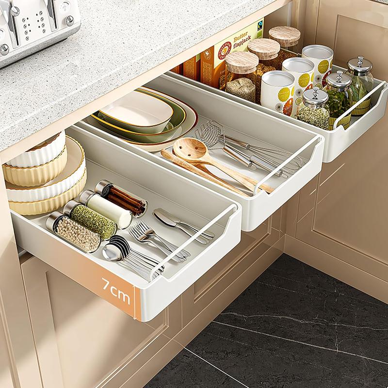 「12h to ship」Pull out Cabinet Organizer Fixed with Adhesive Nano Film, Heavy Duty Expandable Slide Out Pantry Shelves Drawer Storage Boxes, Pull Out Drawer for  Upgrade Kitchen, Pantry, Home,Birthday Gift Ideas Election,Farmhouse Summer 2024 pill   rack