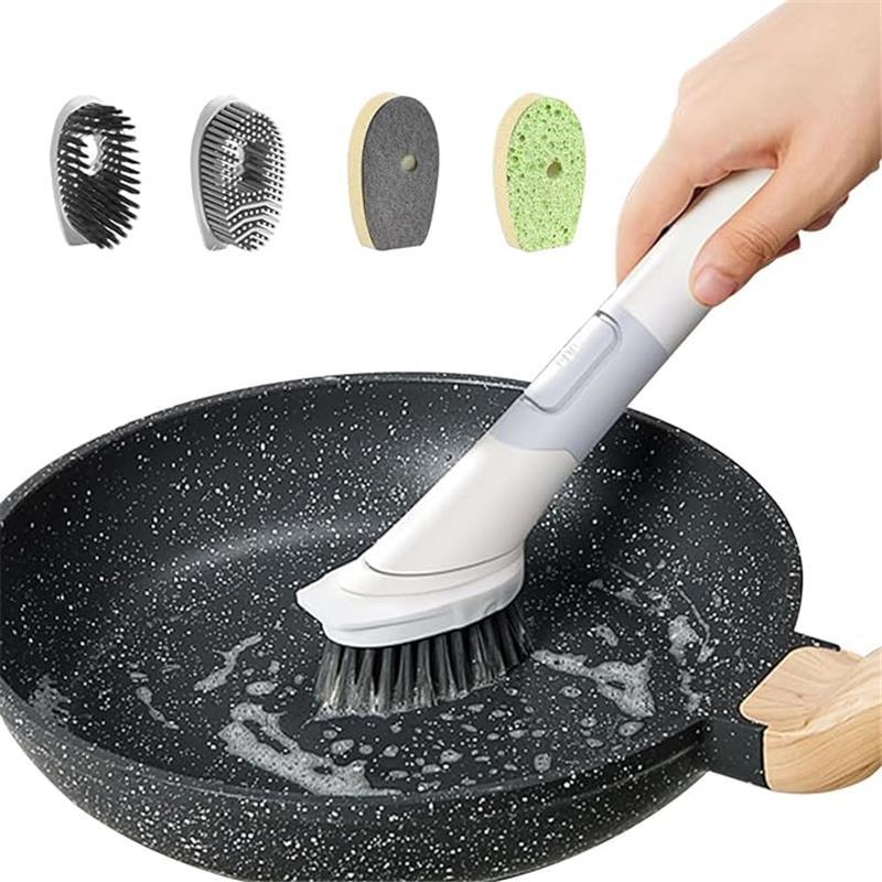 Dish Brush Vegetable Brush, Scrub Brush, Dish Brush with Handle, Cleaning Brush, Dish Scrub Brush, Kitchen Scrub Brush Soap