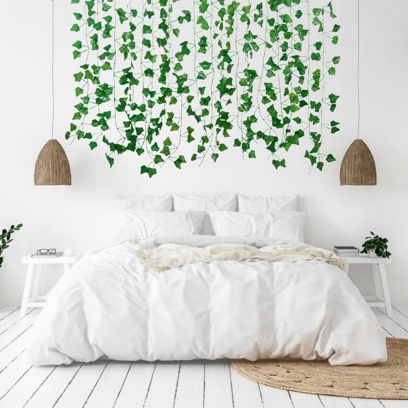 Fake Vines for Room Decor(24Pack168Ft) Aesthetic Artificial Plant Ivy Leaves Hanging Greenery Garlands for Home Bedroom Wall Wedding Christmas Party Office patio Indoor, Outdoor Garden Décor artificial bird