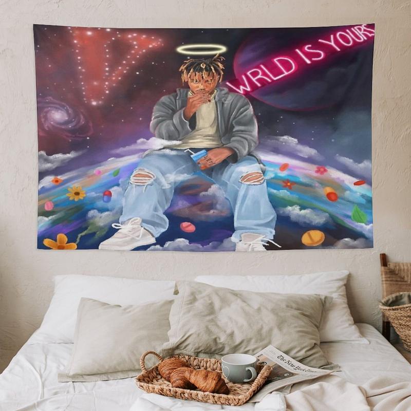 Juic Wrld Album Flag Tapestry Rapper Music Singer Tapestry Funny Poster for College Party Room Indoor and Outdoor Decor