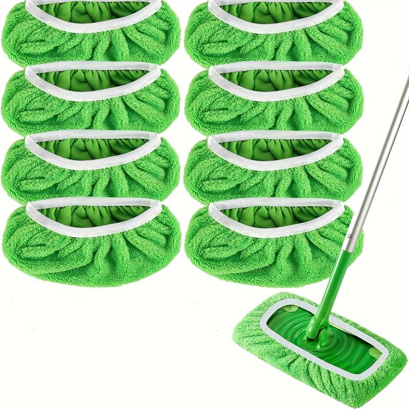 8pcs Washable Mop Replacement Pads - Easy-Clean, Durable Microfiber Cloth - Effective Dust Removal for Wet and Dry Floors Cleaning