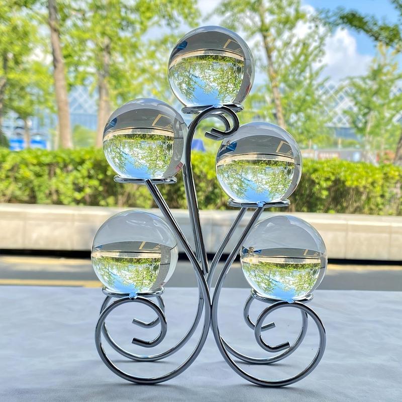 Irregular Shaped 5 In 1 Ball Base, 1 Count 5 Heads Crystal Ball Display Stand, Cake Display Stand For Home & Party Decoration