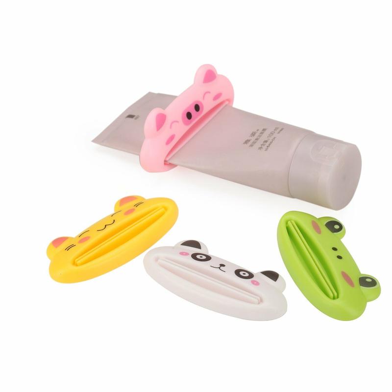 4 Pcs Tube Squeezer Dispenser Set- Plastic Toothpaste Holder Roller for Bathroom