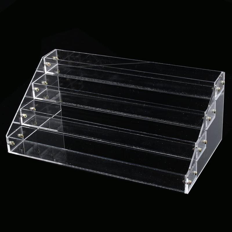 4-Layer Cosmetic Makeup Case Nail Polish Varnish Display Stand Lipstick Holder Plastic Organizer Rack