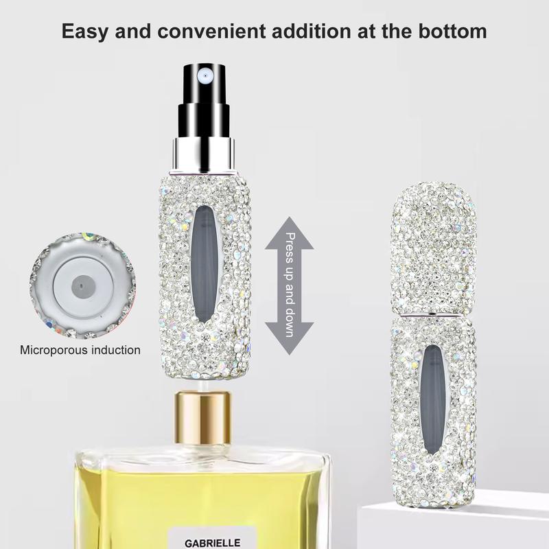 5ml Mini Reusable Refillable Spray Bottle,Pocket Size Perfume Atomizer Perfume Kit,Portable Travel Perfume Bottle,Perfume &Toner Bottle That Can Be Used for Travel Tin Canister