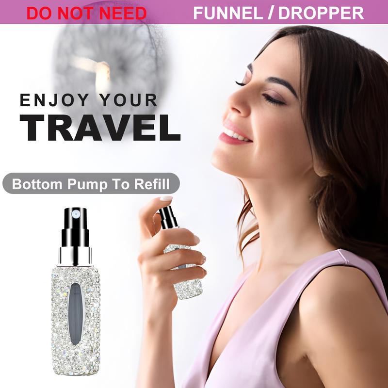 5ml Mini Reusable Refillable Spray Bottle,Pocket Size Perfume Atomizer Perfume Kit,Portable Travel Perfume Bottle,Perfume &Toner Bottle That Can Be Used for Travel Tin Canister