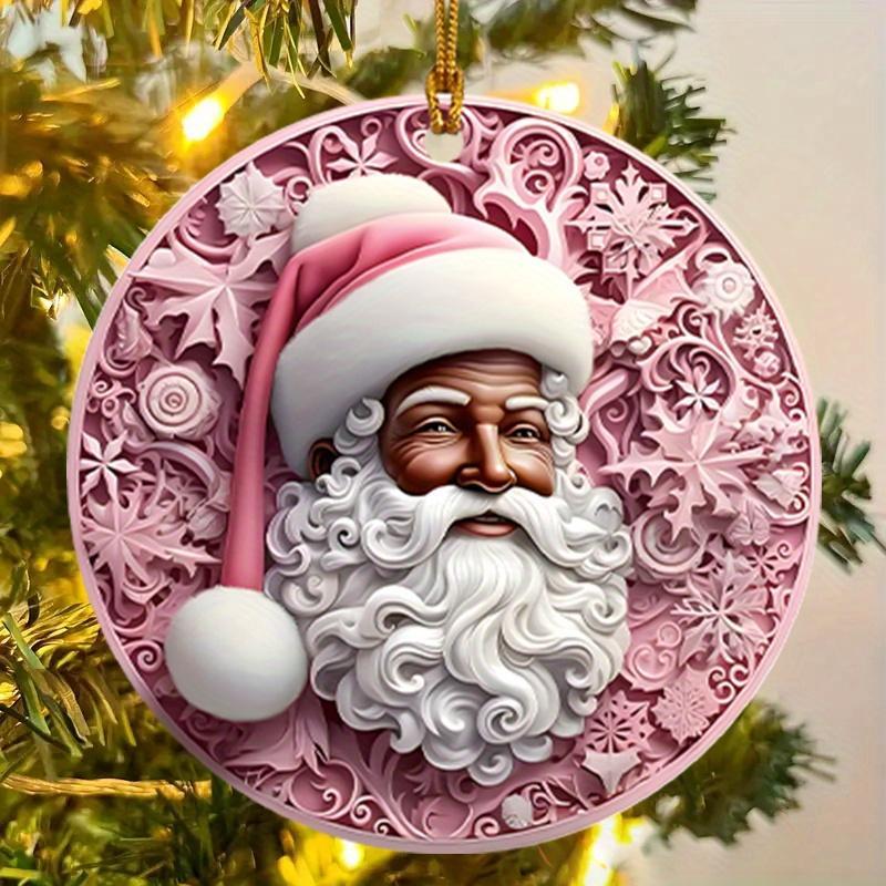 Santa Claus Design Hanging Ornament, 1 Count 2D Acrylic Hanging Decoration, Hanging Decoration for Home Party Festival, Home Decor