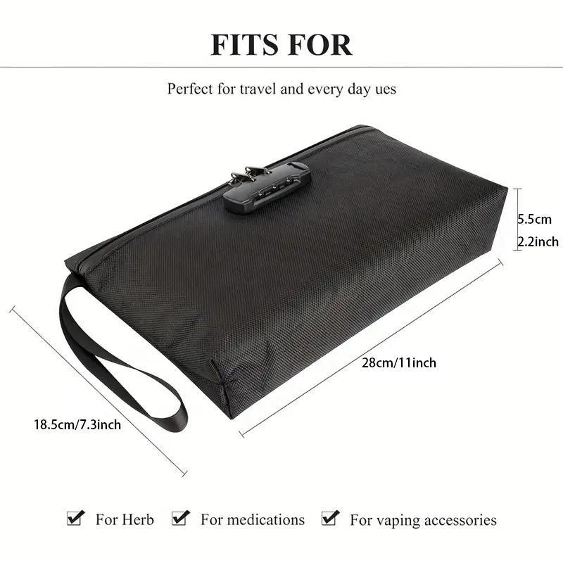 Smell Proof Storage Bag with Lock, Multifunctional Pouch Case Container for Travel Stash Storage, Durable Storage Bag