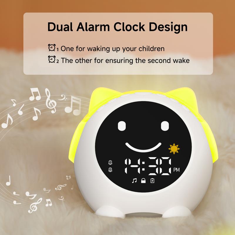 Sleep Training Clock, Kids Alarm Clock with Night Light & Nap Timer, Ok to Wake Clock for Girls and Boys