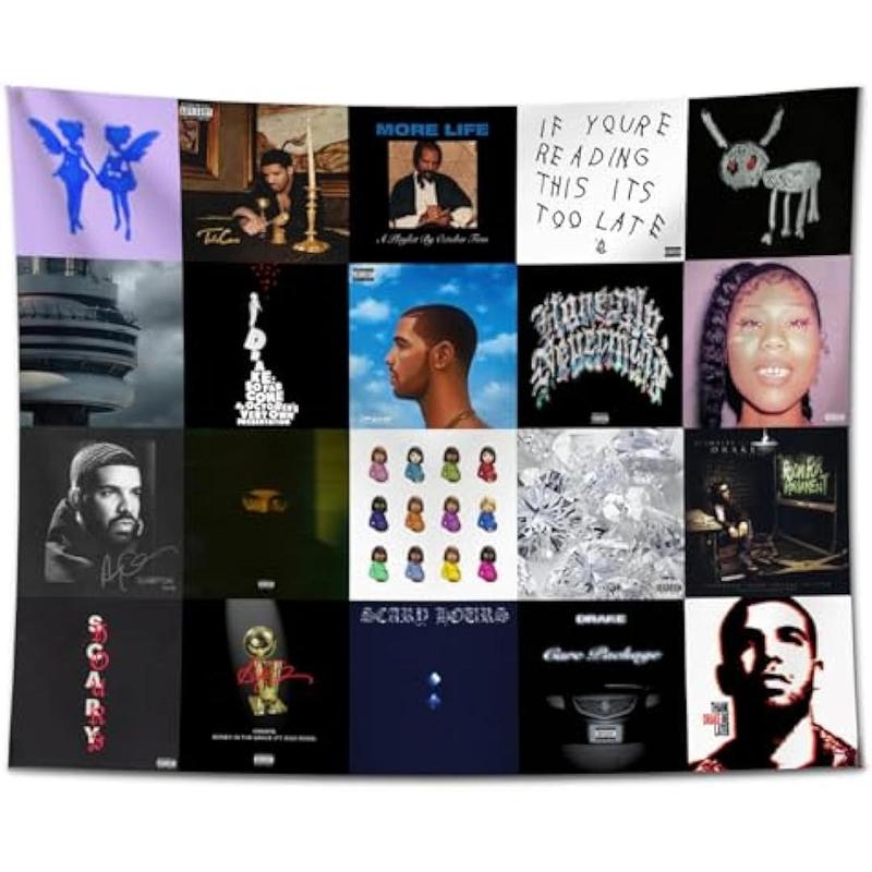 Drake Flag  Album Cover Flag Tapestry Merch  Grommets for College Bedroom Room Dormitory Wall Party for Fans