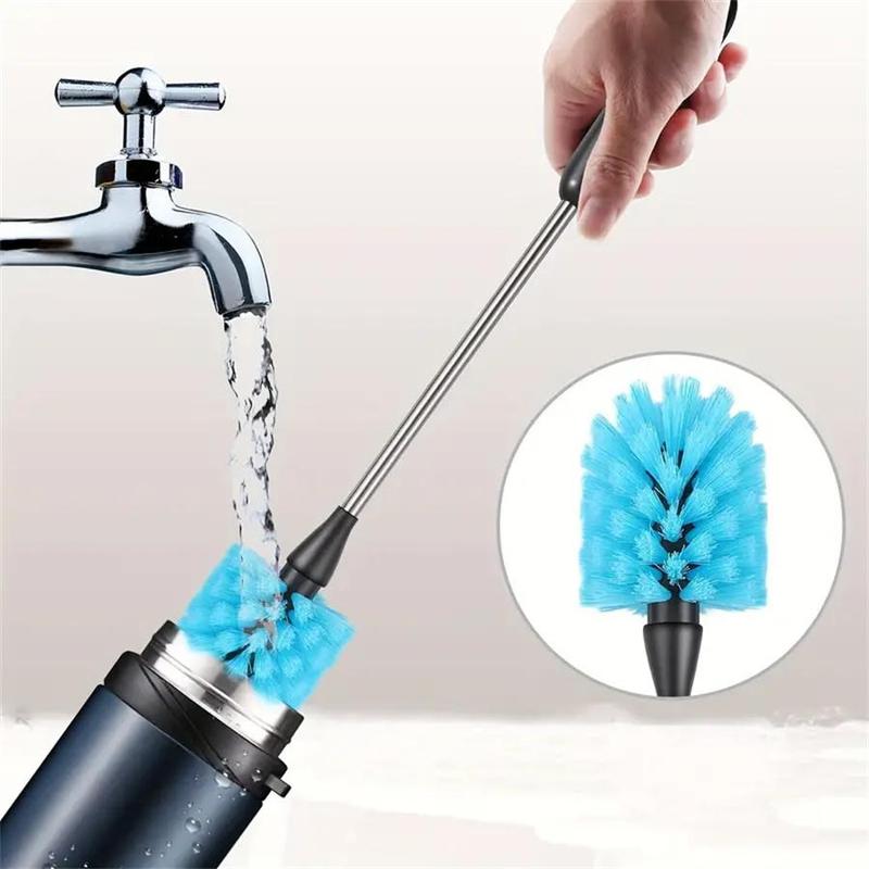 3 in 1 Water Bottle Cleaning Brush Set, Long Handle Bottle Brush with Detachable Brush Head, Kitchen Cleaning Tool for Cup, Glass, Pot