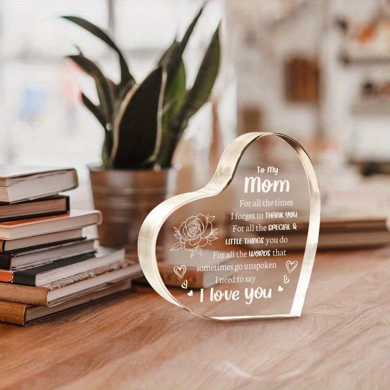 Gifts for Mom Mothers Day Gifts Mom Birthday Gifts - Acrylic Keepsake - I Love You Mom Gifts from Son Daughter - Best Valentines Day Christmas Gift Ideas for Mom