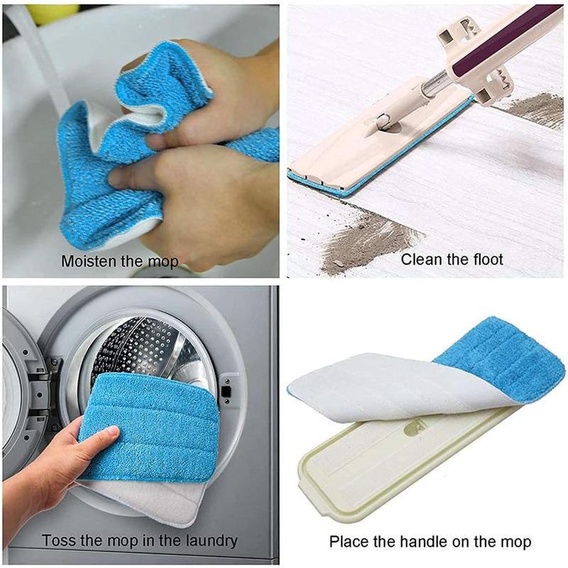 Microfiber Replacement Mop Pads, 18